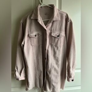 POL Light pink Corduroy Shacket